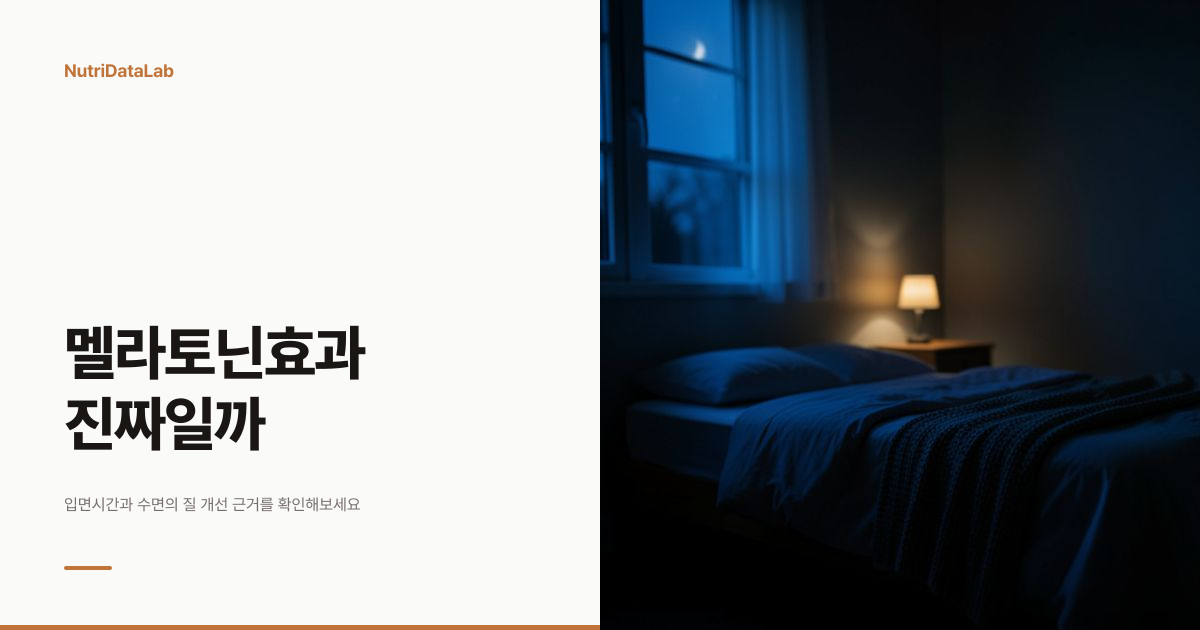 멜라토닌효과 입면시간·수면의 질·시차증 임상근거