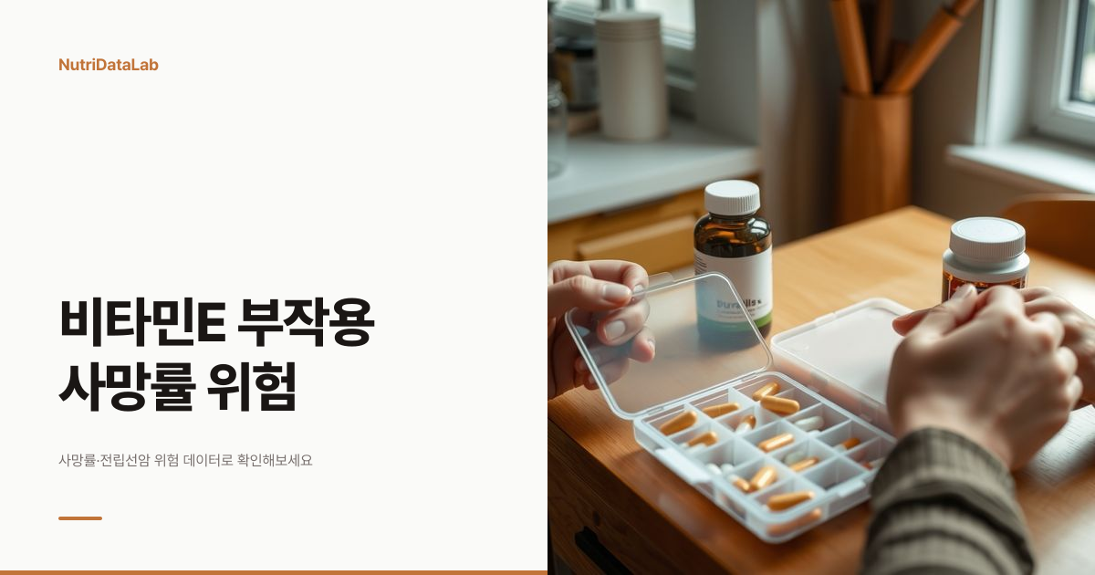 비타민E 과다복용 부작용과 전립선암 사망률 위험