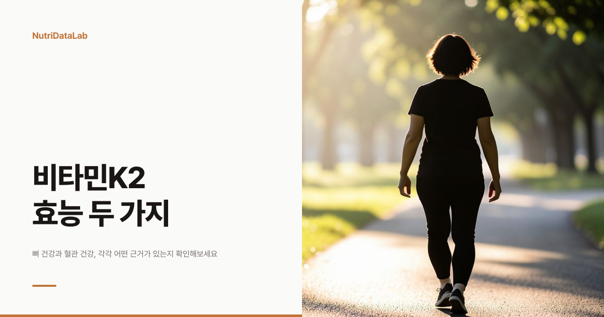 비타민K2 효능 두 가지와 흔한 오해