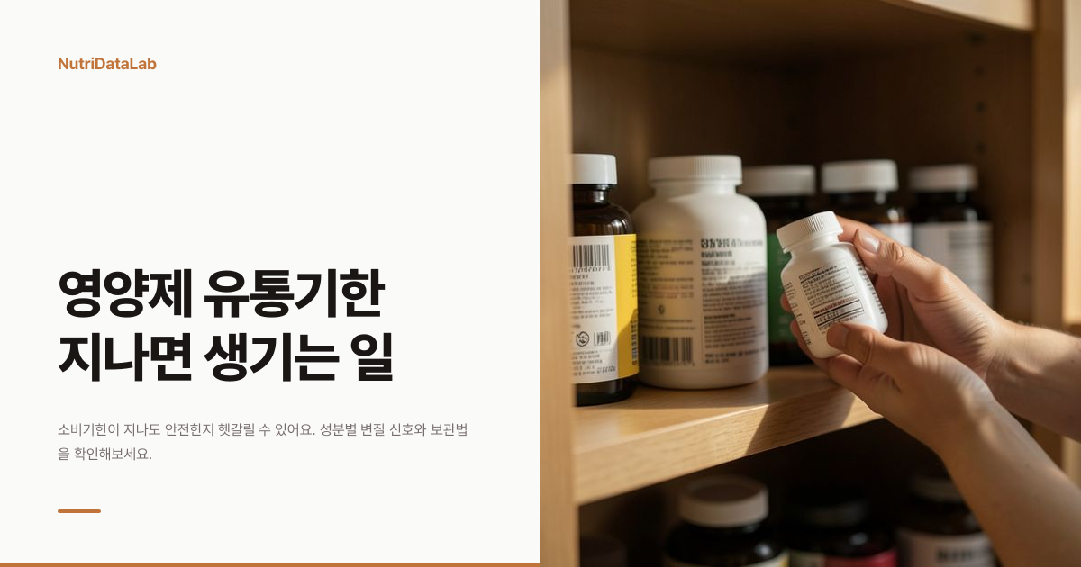 영양제 유통기한 지나면 나타나는 변화와 보관법