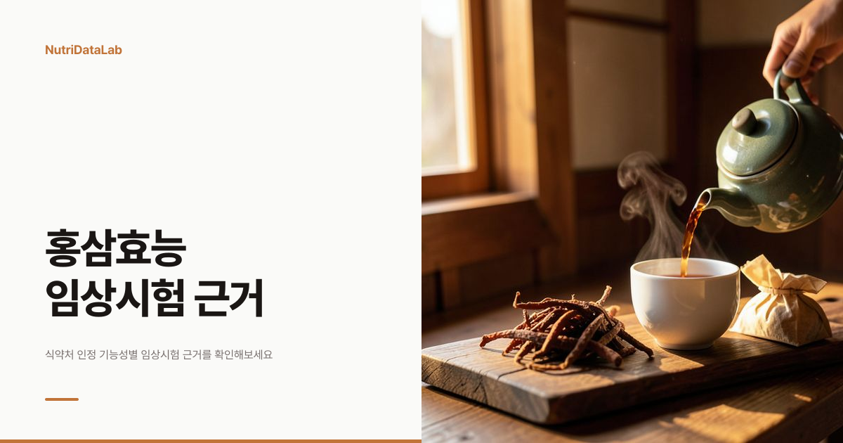 홍삼효능 임상시험으로 보는 면역·피로·혈행 근거